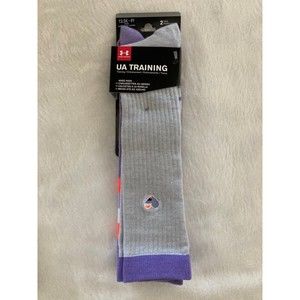 UNDER ARMOUR UA Soccer Socks 2 Pairs Youth (13.5K-4Y) Women (4-6) Knee High